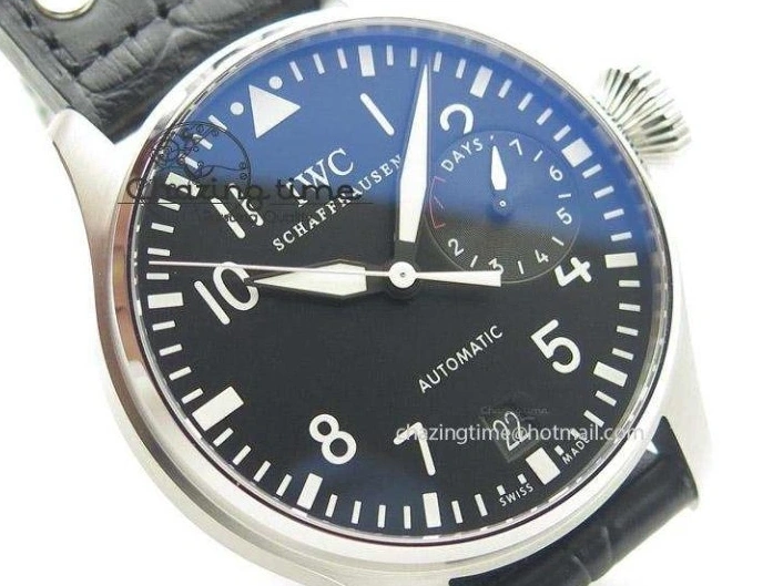 MIROTIME 0219 Timeless Big Pilot Real PR IW500901 ZF 1:1 Best Edition On Black Leather Strap A 7340
